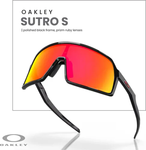 Vista 94 de Oakley Sutro OO9406 / OO9462 - Lentes de sol para hombre, kit de correa de accesorios, bolsa de microfibra