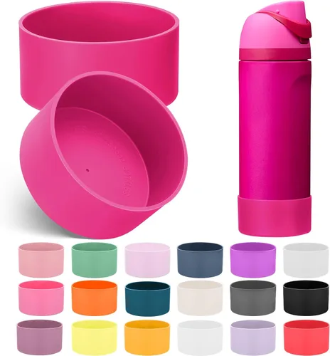 Vista 44 de Mity rain Bota de silicona 2PCS para botella de agua Owala FreeSip Malvavisco tímido