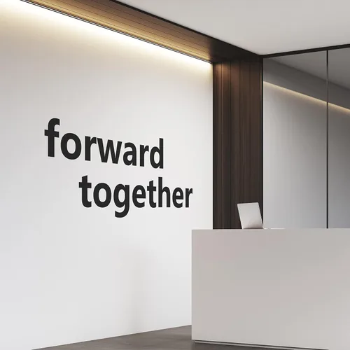 Vista 9 de Calcomanía motivacional e inspiradora para pared de oficina, citas de vinilo para negocios, trabajo en equipo, palabras y decir decoración positiva