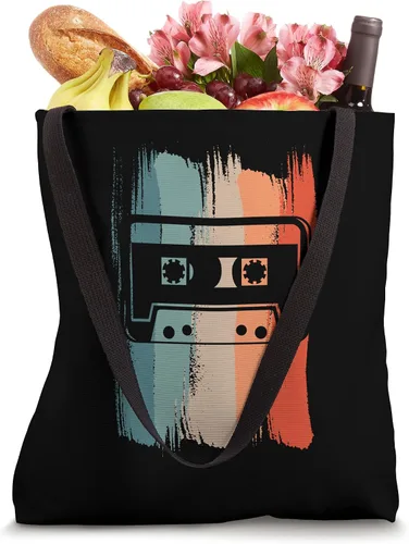Vista 4 de Cassette tape retro, nostalgia de los años 90, old music times Tote Bag