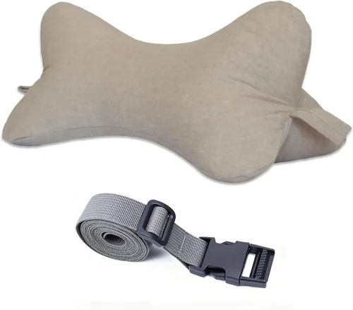 Vista 11 de Almohadas para cuello y cervicales con forma de hueso de perro, almohadas de viaje para el cuello con funda extraíble lavable, tienen bucles