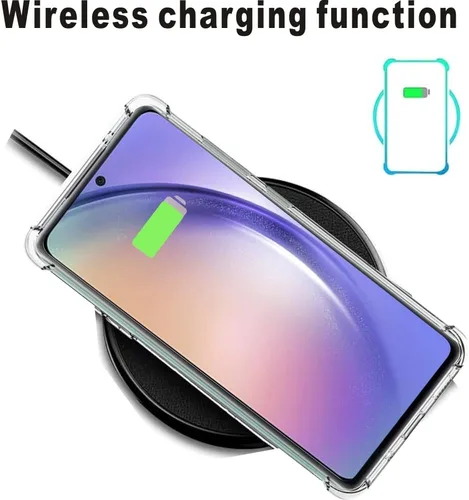 Vista 6 de Funda transparente compatible con Samsung Galaxy A54 5G Samsung Galaxy A54 5G Case, Shock-Absorption Flexible Clear TPU Rubber Protective Cell