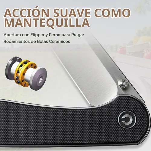 Vista 3 de CIVIVI Cuchillo de bolsillo - Elementum Cuchillo plegable con hoja Wharncliffe Nitro-V de 2.97 pulgadas, mango G10, ideal para regalo EDC al aire