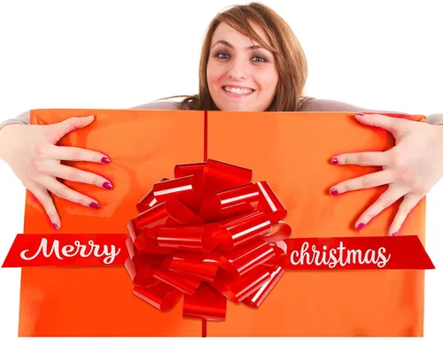 Vista 6 de Waydress Lazo grande para automóvil gigante de 20 pulgadas, lazo rojo grande de Navidad para envolver regalos, casas nuevas, gran presente