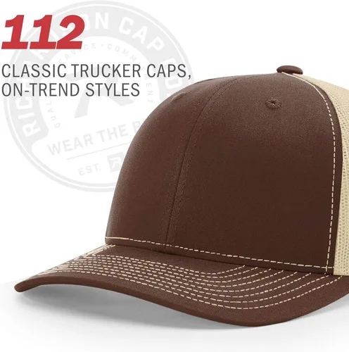 Vista 6 de Richardson - Gorra de béisbol ajustable unisex 112, Snapback estilo camionero
