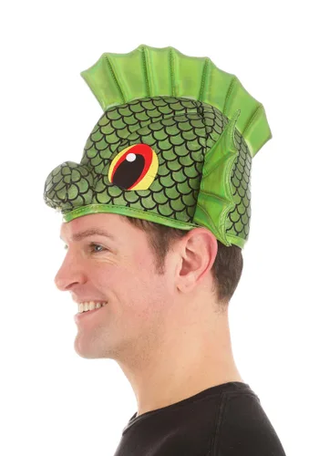 Vista 4 de Disfraz de Monstruo Marino Verde para Adulto con Sombrero Sprazy Multicolor