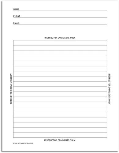 Vista 2 de BookFactory Cuaderno de laboratorio de química sin carbono, 25 juegos de páginas duplicadoras Scientific Grid Pages, Durable Translucent Cover