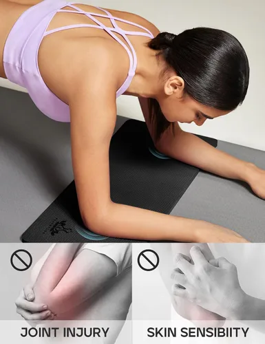 Vista 2 de Almohadillas cojín para rodillas de yoga antideslizantes de Heathyoga, esterilla para rodillas para trabajo de jardinería y patio, cojín almohadilla