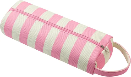 Vista 7 de RSRSLEII Bolsa de viaje a rayas para herramientas para el cabello 06 Rojo y Rosa