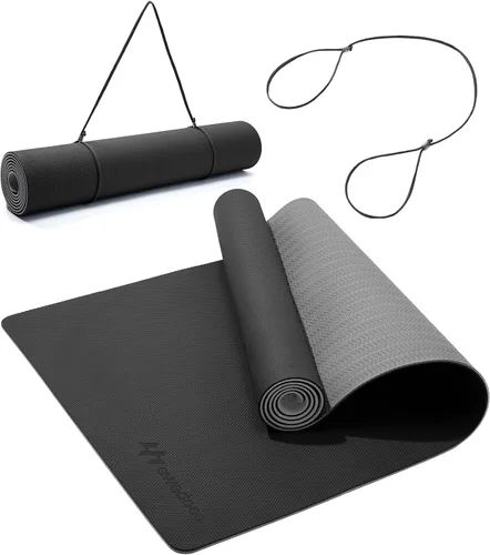 Vista 8 de Ewedoos Tapete de yoga antideslizante de elastómero termoplástico, tapete de ejercicio ecológico para yoga, pilates y ejercicio de piso, tapete ACE