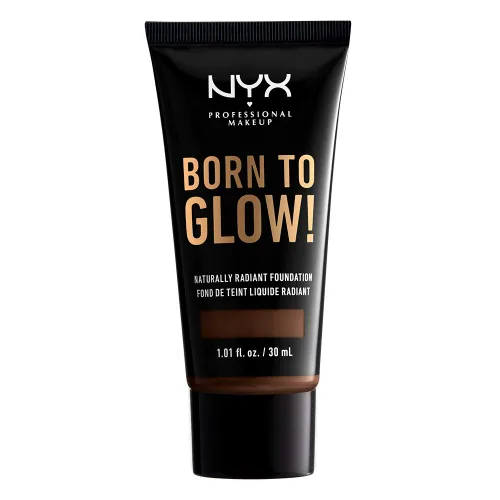 Vista 7 de NYX PROFESSIONAL MAKEUP Base de maquillaje Born To Glow Naturally Radiant, cobertura media - almendra
