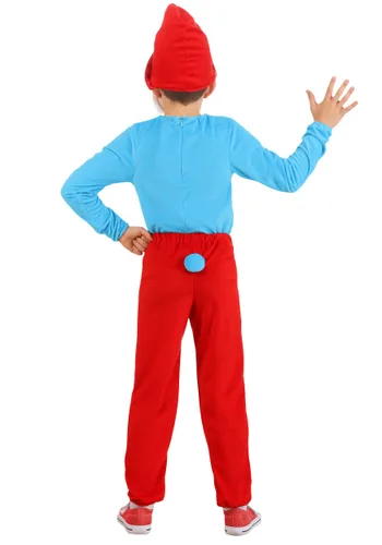 Vista 2 de Disfraz de Papa Pitufo para Niños Multicolor