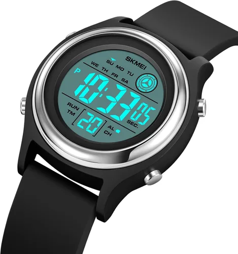 Vista 2 de Gosasa Reloj digital de moda para mujer, reloj multifuncional impermeable deportivo LED para mujer