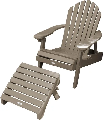 Vista 15 de highwood AD-KITCHL1-BKE Hamilton Silla Adirondack plegable y reclinable con otomana, color negro
