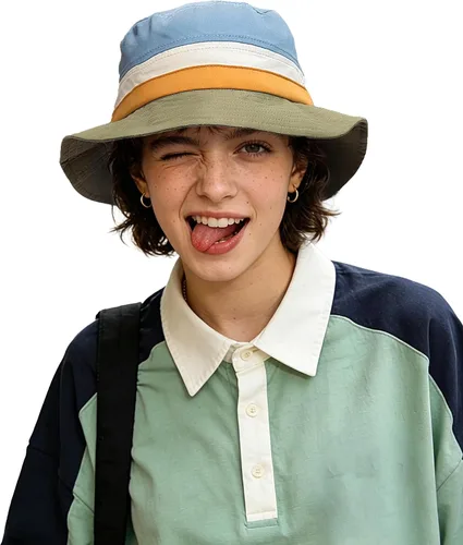 Vista 10 de Clakllie Cotton Fisherman Cap Unisex Bucket Hat Foldable Lightweight UV Protation Caps Hiking Travel Hats Outdoor Sports Cap