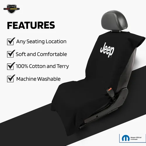 Vista 3 de Seat Armour Funda de asiento negra para "Jeep", Negro