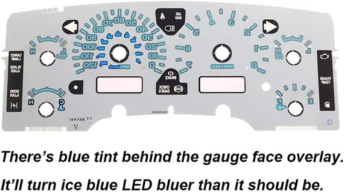 Vista 5 de HERCOO Bombillas LED azules para medidor de instrumentos, velocímetro, compatible con Dodge Ram 1500 2500 3500 2002-2006