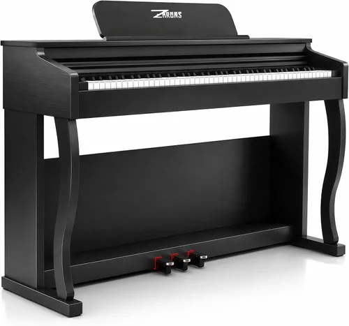 Vista 9 de Piano digital de 88 teclas con teclado de tamaño completo y teclas completamente ponderadas, teclado de piano acústico profesional con martillo