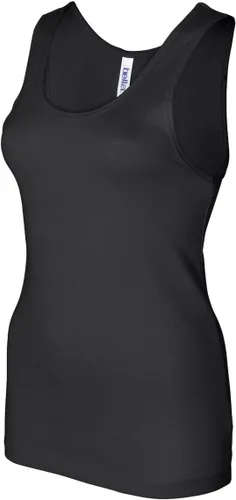 Vista 3 de Bella - Camiseta sin mangas de algodón para mujer (5.8 onzas), Negro - 01