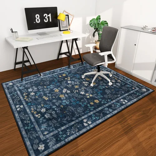 Vista 82 de Tapete para silla de oficina para suelo de madera dura, 48"x36" tapete protector de escritorio de computadora de fácil deslizamiento para silla Hoja
