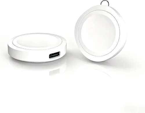 Vista 10 de Adaptador de cargador USB C para Samsung Galaxy Watch, cargador portátil rápido de 5 W para Apple Watch, base de carga de viaje ultra compacta