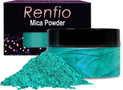 Vista 34 de Renfio Polvo de mica, polvo de mica de 60 colores para resina epoxi natural, pigmento de color, pigmento en polvo, botellas de 0.25 onzas, pigmentos