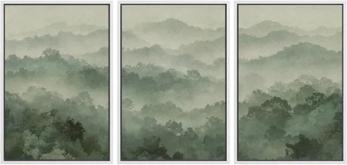 Vista 55 de SIGNWIN Lienzo enmarcado para pared, juego de arte de campos pastorales, flores silvestres, campo rústico, paisaje, floral, ilustraciones modernas
