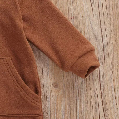 Vista 5 de FYBITBO Ropa para bebés y niñas con cremallera, overol de manga larga, overol con capucha para otoño e invierno, ropa cálida