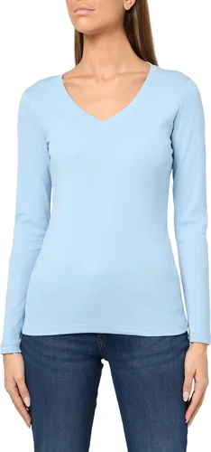 Vista 5 de Eddie Bauer Camiseta de manga larga con cuello en V para mujer Med Htr Gray