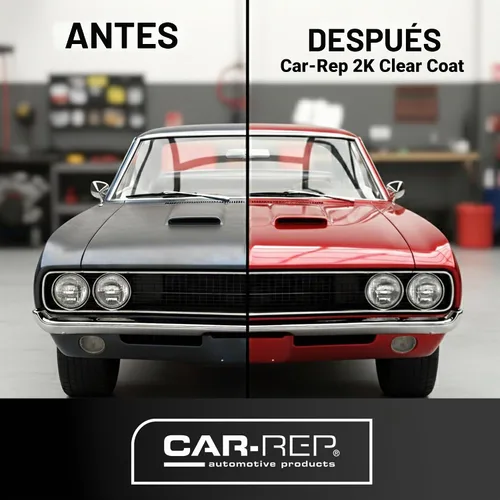 Vista 6 de CAR-REP® Capa transparente de poliuretano 2K con tecnología Wise 2K, alto brillo, fácil aplicación, vida útil ilimitada, lata de aerosol de 11 onzas