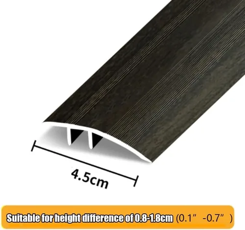 Vista 2 de NILZA Door Threshold Strip Wood Floor Transition Strip 36in Threshold Transition Strips, Metal Threshold Reducer Ramp, Suitable for Height of Oak