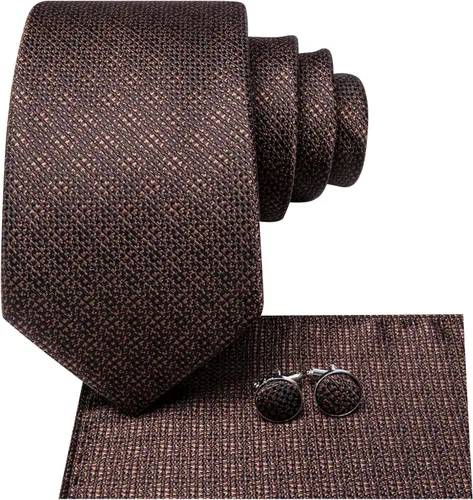 Vista 172 de Dubulle Corbata tejida de cachemira para hombre y gemelos de pañuelo para hombre, conjunto de gemelos para boda formal y negocios