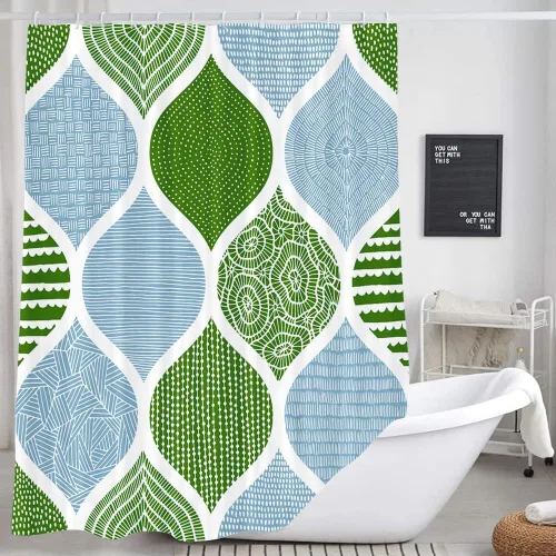 Vista 21 de JAWO - Cortina de ducha negra y blanca para cámper RV para baño de remolque de viaje, juego de cortinas de ducha de tela pequeñas, estrechas