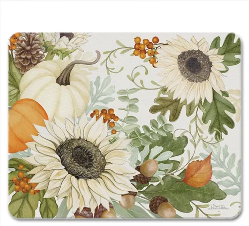 Vista 8 de CounterArt Autumn Woodland - Tabla de cortar de vidrio templado de 0.118 in, tabla de charcutería de 10 x 8 pulgadas Manufactured in the USA