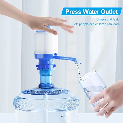 Vista 4 de Bomba de agua manual para botella de 5 galones, dispensador de jarra de agua portátil, dispensador de agua a presión manual para camping, deportes