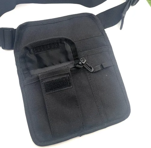 Vista 3 de LUFOX Bolsa para servidor, bolsa de restaurante para camarero, bolsa de dinero, bolsa de delantal de restaurante con cinturón ajustable, Negro