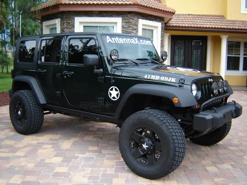 Vista 3 de Antena todoterreno (13 pulgadas) para Jeep Wrangler JK JL Gladiator JT