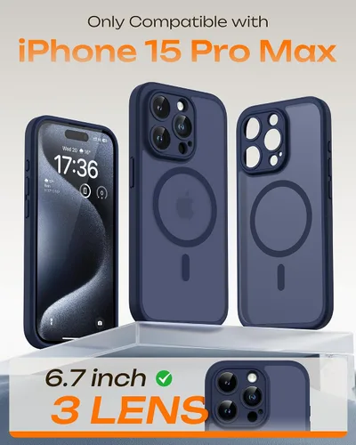 Vista 569 de TOCOL Funda para iPhone 11, compatible con Magsafe, protección completa de cámara, imanes integrados, protección contra caídas, funda translúcida