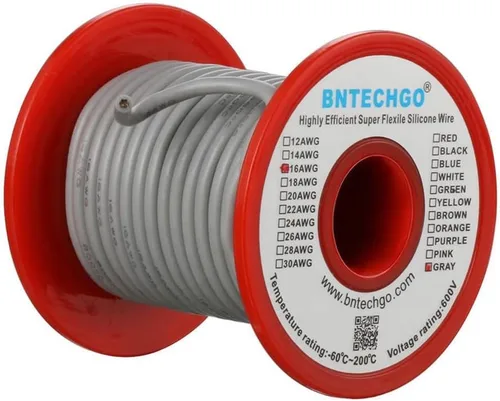 Vista 46 de BNTECHGO Alambre de silicona de calibre 16 rojo y negro cada 25 pies 2 Alambre de silicona calibre 16 rojo y negro