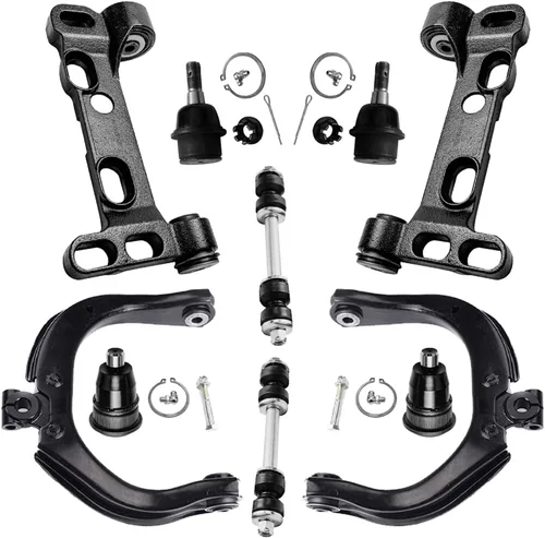 Vista 54 de Detroit Axle - Kit de suspensión delantera de 10 piezas para Chevrolet Trailblazer GMC Envoy 2004-2007 2005 2006 Soportes de brazo de control