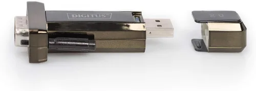 Vista 10 de DIGITUS Adaptador USB a serie - Convertidor RS232 - USB 2.0 Tipo A a DSUB 9M - Chipset PL2303GT - Incluye cable de 31.5 in