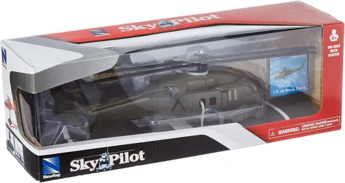 Vista 3 de Sky Pilot UH-60, negro halcón, Diecast, réplica de helicóptero a escala de 1:60