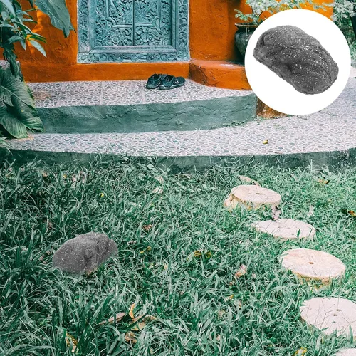 Vista 9 de Outdoor Simulated Stone Key Hider Box with Faux Rock Appearance Hidden Yard Key Holder for Garden and Exterior Use Weather-resistant