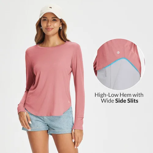 Vista 66 de BALEAF - Camisetas de sol de manga larga para mujer, con FPU 50+, para senderismo, ligeras, de secado rápido, protección contra rayos ultravioleta