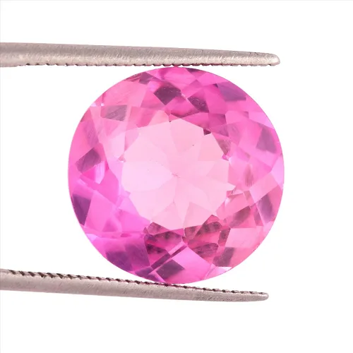 Vista 2 de GEMHUB Piedra preciosa de kunzita rosa genuina de corte redondo para colgante-piedra preciosa para joyería Peso 16.35 CT, Gema, Kunzita rosa