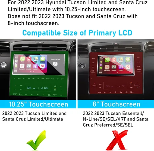 Vista 2 de TTCR-II - Protector de pantalla compatible con Hyundai Tucson 2022-2024 de 10.25 pulgadas
