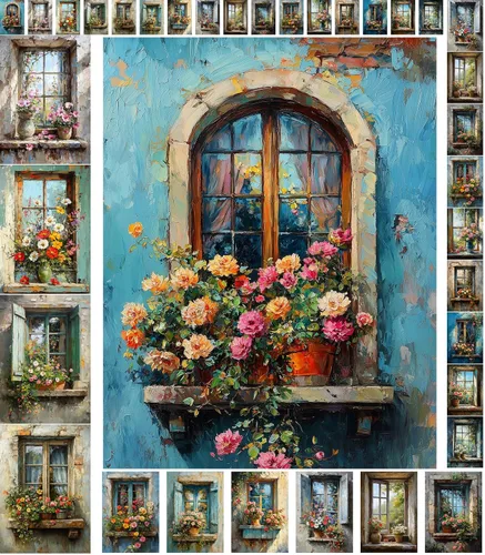 Vista 10 de Paquete de papel Decoupage (35 hojas de 6 x 8 pulgadas) bayas de otoño: hojas naranjas y rojas con bayas vibrantes y follaje dorado en diseños