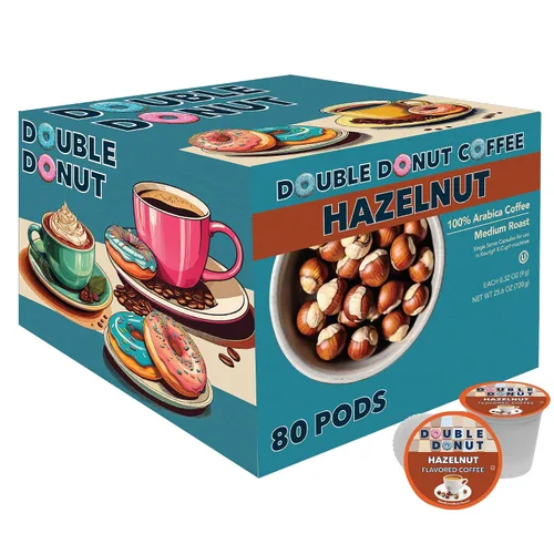 Vista 44 de Double Donut Coffee Cápsulas de café de arándanos, cápsulas de café con sabor a arándanos de una sola porción, café tostado medio para cafeteras