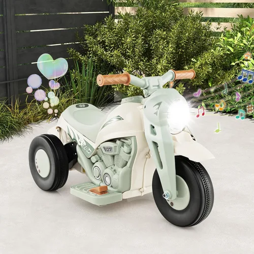Vista 2 de Costzon Motocicleta Infantil, Motocicleta Eléctrica de 6V con Pilas, con Fabricante de Burbujas, Música, Faro LED, Hacia Adelante y Hacia Atrás