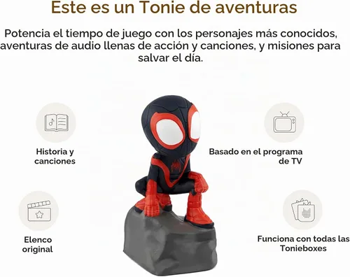 Vista 4 de Figurita de juguete de audio Tonies Spin de Marvel de Spidey y sus asombrosos amigos